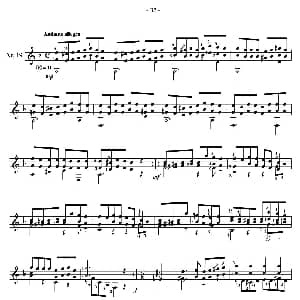 著名古典吉他练习曲 吉他谱