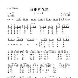 拔根芦柴花_歌曲简谱_词曲:江苏民歌