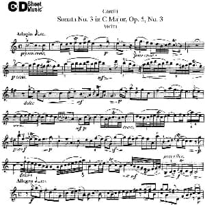 小提琴谱 | Sonata No.3 in C MajorOp.5 No.3