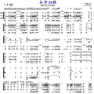 如梦初醒_歌曲简谱_词曲:常石磊 常石磊