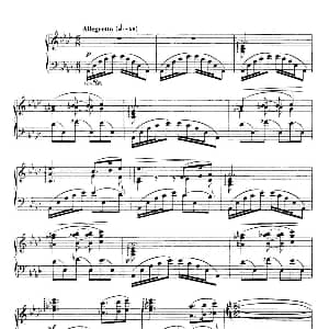 福雷13首船歌 Barcarolle No 4 in A flat, Op 44 钢琴谱 加布里埃尔 福雷