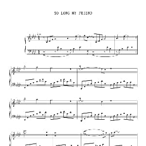 SO LONG MY FRIEND 钢琴谱 雅尼