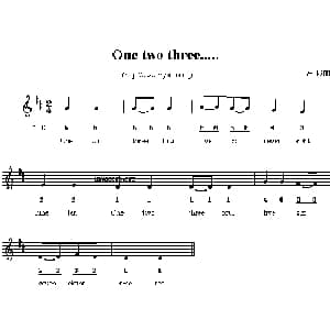 One two three……_外国歌谱