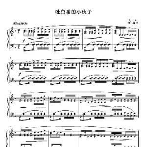 吐鲁番的小伙子_歌曲简谱_词曲:戈一 刘智强