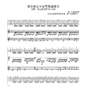 索尔35号作品练习 吉他谱
