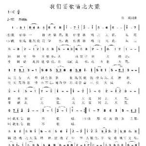 我们要歌唱北大荒_民歌简谱_词曲:崔英 崔英