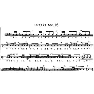 美国军鼓 SOLO No.16 20 爵士鼓谱