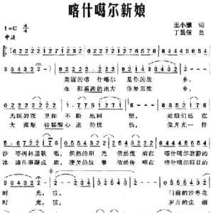 喀什噶尔新娘_民歌简谱_词曲:王小雅 丁昌信
