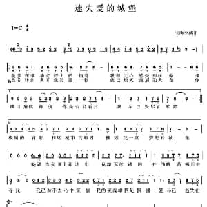 迷失爱的城堡_通俗唱法乐谱_词曲:李娇阳 李娇阳