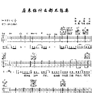 原来你什么都不想要 吉他谱 张惠妹
