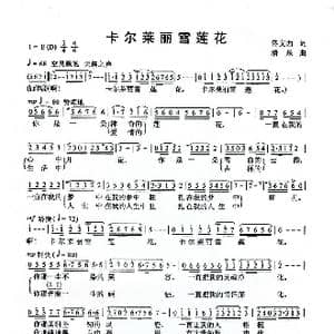 卡尔莱丽雪莲花_歌曲简谱_词曲:佟文西 清泉