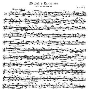 萨克斯谱 | 25 Daily Exercises 之25 H klose