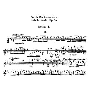 小提琴谱 | Scheherazade Ⅱ Op.35 第一小提琴 Nicolai Rimsky Korsakov 科萨科夫