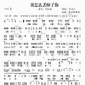 我怎么丢掉了你_歌谱投稿_词曲:宇桐非 宇桐非