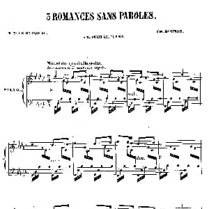 3 Romances Sans Paroles 钢琴谱 查尔斯 弗朗索瓦 古诺 Charles Francois Gounod