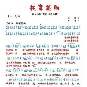 共享美丽_通俗唱法乐谱_词曲:陈帆 夏清