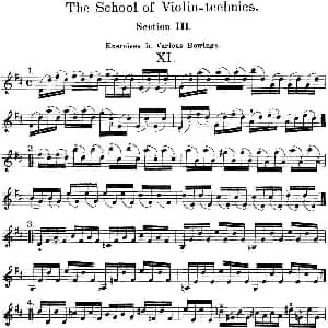 小提琴谱 | 史拉迪克小提琴技术练习 第3册 Ⅺ
