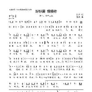 好好爱 慢慢老_歌曲简谱_词曲:徐杰 陈伟
