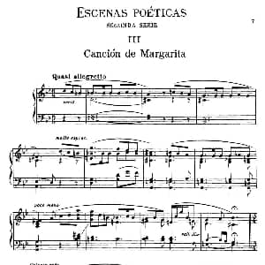 Escenas Poeticas 钢琴谱 恩里克 格拉纳多斯