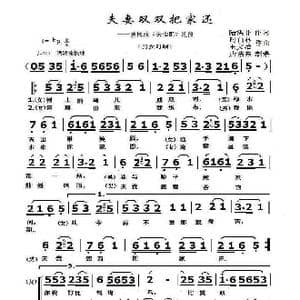 夫妻双双把家还_歌曲简谱_词曲:陆洪非 时白林 王文治