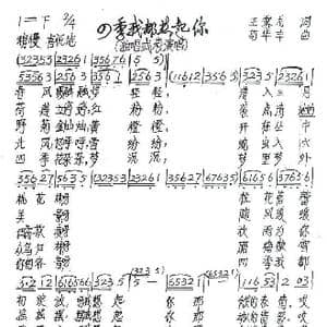 四季我都想起你_歌谱投稿_词曲:王雾龙 苟华丰