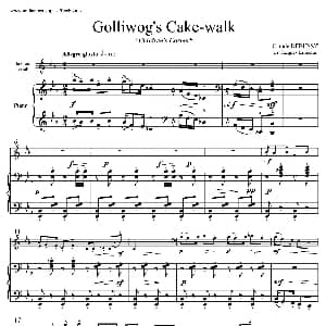 萨克斯谱 | 木偶步态舞 次中音萨克斯 钢琴伴奏 德彪西