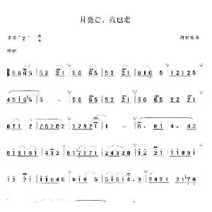 笛子谱 | 月亮走 我也走 胡积英