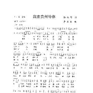 我在贵州等你_歌曲简谱_词曲:孙红莺 李云翔