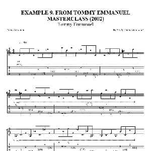 tommy emmanuel masterclass example 9 吉他谱