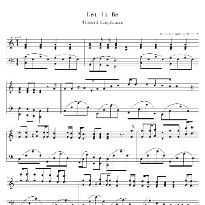 Let it be 钢琴谱