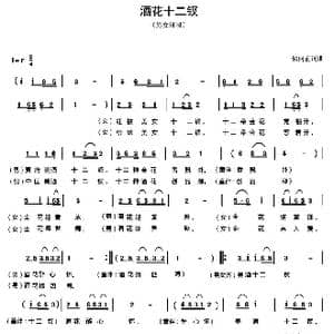 酒花十二钗_歌曲简谱_词曲:储向前 储向前