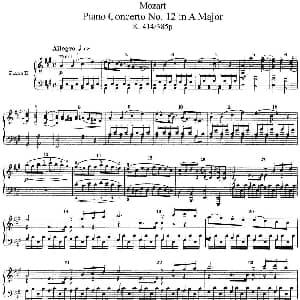 二十八部钢琴协奏曲 No.12 钢琴谱 莫扎特