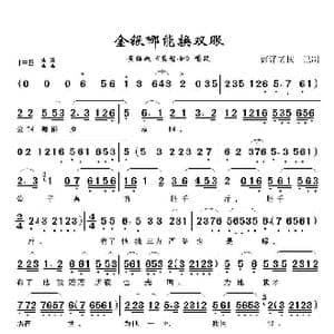 金银哪能换双眼_歌曲简谱_词曲:佚名 佚名