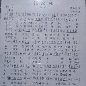 江汉风_歌曲简谱_词曲:梁和平 刘祚志
