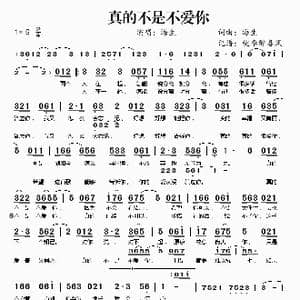 真的不是不爱你_歌谱投稿_词曲:海生 海生