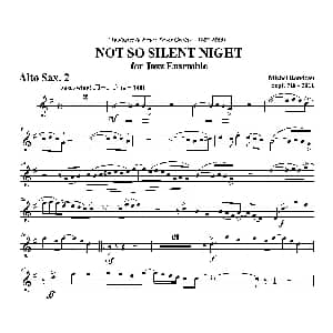 萨克斯谱 | NOT SO SILENT NIGHT 第二中音萨克斯分谱