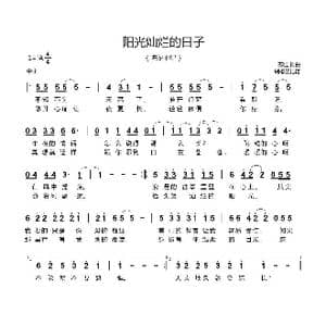 阳光灿烂的日子_歌曲简谱_词曲:苏佳 苏佳