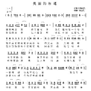 美丽的相遇_通俗唱法乐谱_词曲:东岳吟风 祝远良