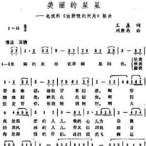 美丽的星星_民歌简谱_词曲:王森 刘敦南