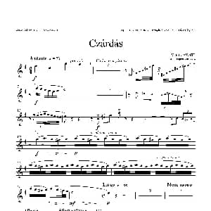 萨克斯谱 | Czardas 查尔达斯 15重奏 2支高音萨克斯