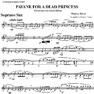 萨克斯谱 | PAVANE FOR A DEAD PRINCESS 四重奏 高音萨克斯分谱