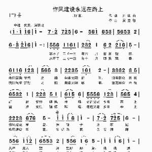 作风建设永远在路上_歌曲简谱_词曲:刘家前 吴克敏