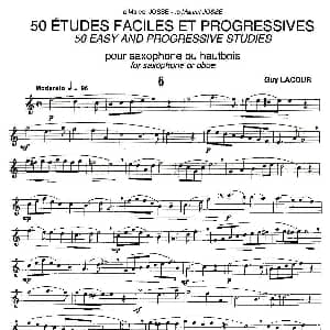 萨克斯谱 | Guy Lacour 50 首萨克斯练习曲之六 Guy Lacour