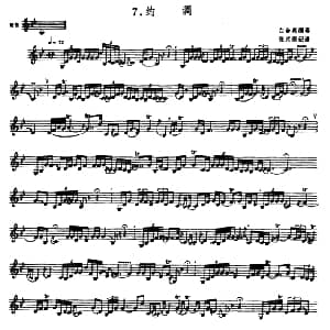 约调 巴乌独奏 张兴荣记谱