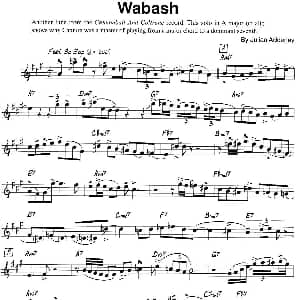萨克斯谱 | Wabash