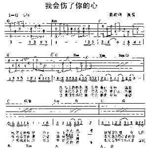 我会伤了你的心 吉他谱 梁朝伟 梁朝伟 梁朝伟