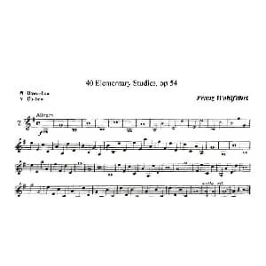 小提琴谱 | 40首小提琴初级技巧练习曲之七 弗朗茨 沃尔法特