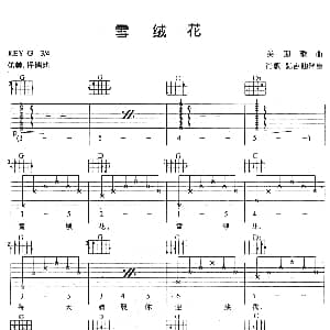 雪绒花 吉他谱