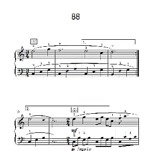 阿尔贝提固定音型伴奏练习 88 钢琴谱