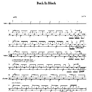 Back in Black 鼓谱